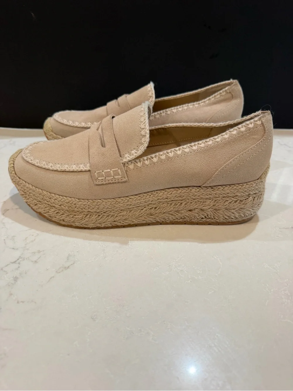 Dolce Vita Dalia Women’s Beige Espadrille Platform Loafers